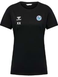 Zeige Details für hmlGO2.0 Baumwoll-Shirt - Damen  / blaues Logo Bild von hmlGO2.0 Baumwoll-Shirt - Damen  / blaues Logo