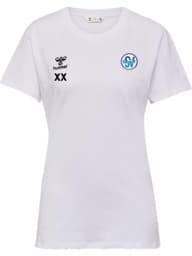 Zeige Details für hmlGO 2.0 Baumwoll-Shirt - Damen / blaues Logo Bild von hmlGO 2.0 Baumwoll-Shirt - Damen / blaues Logo