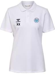 Zeige Details für hmlGO 2.0 Baumwoll-Polo - Damen / blaues Logo Bild von hmlGO 2.0 Baumwoll-Polo - Damen / blaues Logo