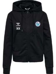 Zeige Details für hmlGO 2.0 Baumwoll-Zip Hoodie - Damen / blaues Logo Bild von hmlGO 2.0 Baumwoll-Zip Hoodie - Damen / blaues Logo